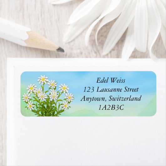 Edelweiss Alpine Bloemen Labels (Insitu)