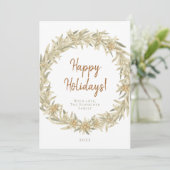 Edelweiss Alpine Floral krans Feestdagenkaart (Staand voorkant)