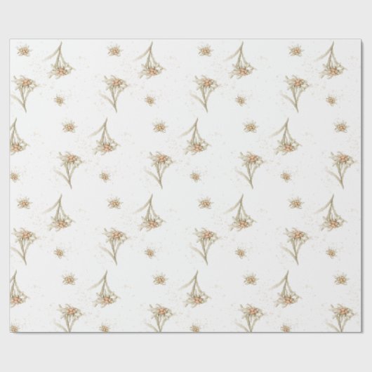 Edelweiss Alpine Flower Cadeaupapier (Vlak)