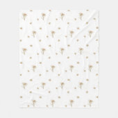 Edelweiss Alpine Waterverf Wildflower Fleece Deken (Voorkant)