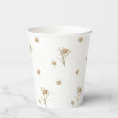 Edelweiss Alpine Wildflower Papieren Bekers (Achterkant)