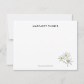 Edelweiss Alpine Wildflower Schattige Boho Sage Gr Bedankkaart (Achterkant)