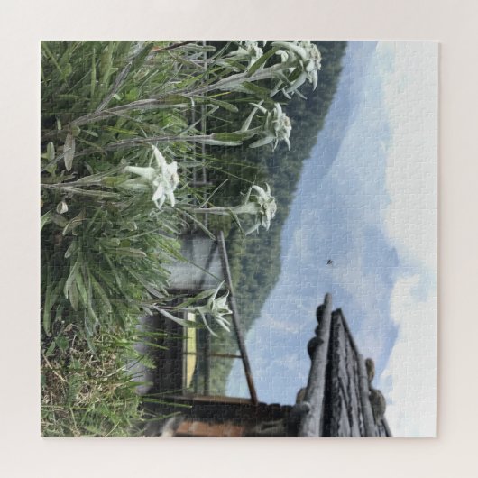 Edelweiss Alps Mountain Puzzle Legpuzzel (Horizontaal)