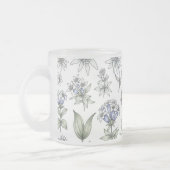 Edelweiss and Gentian Flower Mug Matglas Koffiemok (Links)