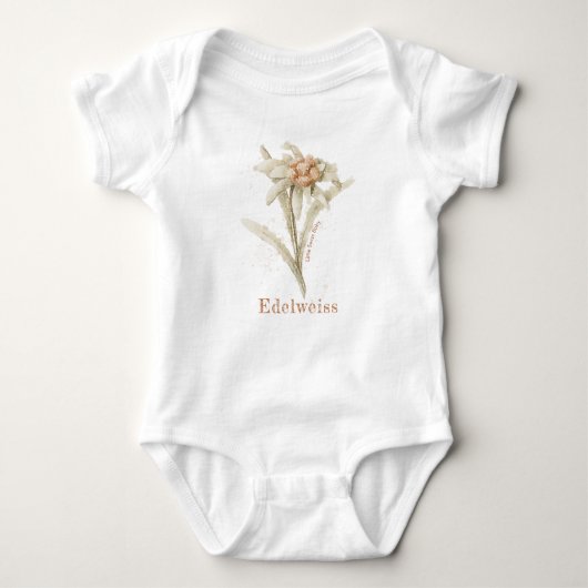 Edelweiss Baby Vintage Floral Waterverf Romper (Voorkant)