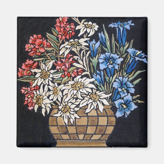 Edelweiss Boeketmagneet Magneet (Voorkant)
