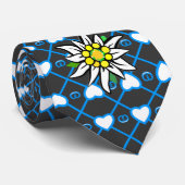 Edelweiss, Bretzel und Herzen Stropdas (Opgerold)