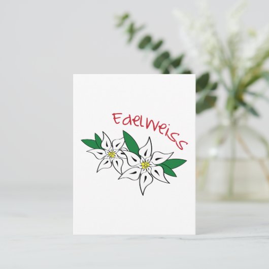 Edelweiss Briefkaart (Staand voorkant)