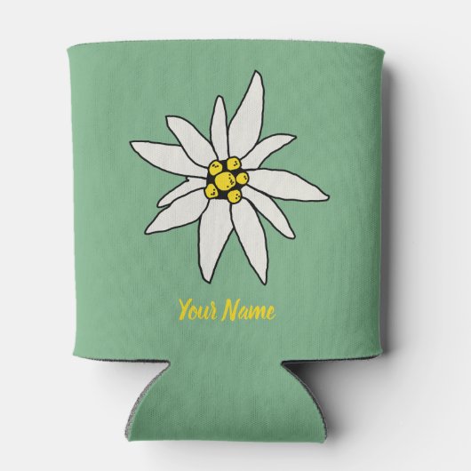 Edelweiss Chalet Flower Retro Huts Alm Blikjeskoeler (Achterkant)