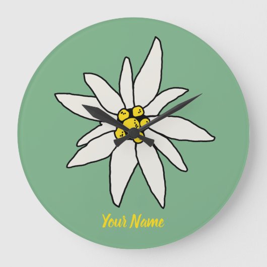 Edelweiss Chalet Flower Retro Huts  Alm Grote Klok (Voorkant)