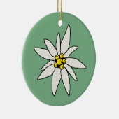 Edelweiss Chalet Flower Retro Huts  Alm Keramisch Ornament (Rechts)