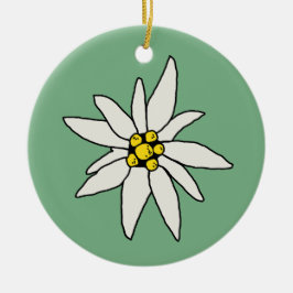 Edelweiss Chalet Flower Retro Huts Alm Keramisch Ornament