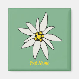 Edelweiss Chalet Flower Retro Huts Alm Magneet