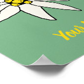 Edelweiss Chalet Flower Retro Huts Alm Poster (Hoek)