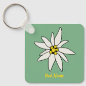 Edelweiss Chalet Flower Retro Huts Alm Sleutelhanger (Voorkant)