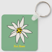 Edelweiss Chalet Flower Retro Huts Alm Sleutelhanger (Achterkant)