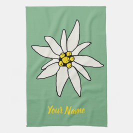 Edelweiss Chalet Flower Retro Huts Alm Theedoek