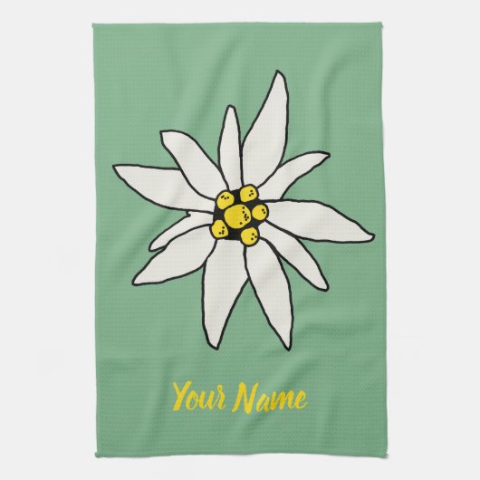 Edelweiss Chalet Flower Retro Huts  Alm Theedoek (Verticaal)