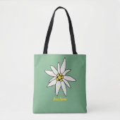 Edelweiss Chalet Flower Retro Huts  Alm Tote Bag (Voorkant)