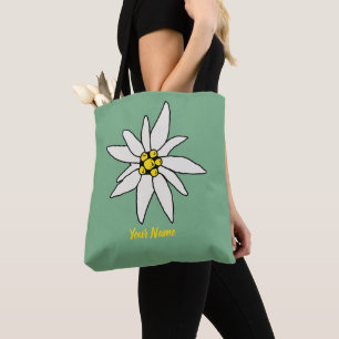 Edelweiss Chalet Flower Retro Huts Alm Tote Bag