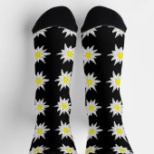 Edelweiss Doodle Flowers Black Creming Sokken (Top)