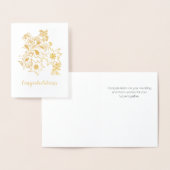 Edelweiss en Bird Wedding Gefeliciteerd Folie Kaarten (Display)