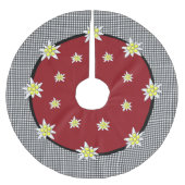 Edelweiss en Gingham kerstboomrokken Kerstboom Rok (Voorkant)
