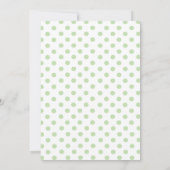 Edelweiss en Green Polka Dot Wedding Invitation Kaart (Achterkant)
