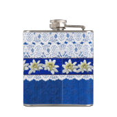  Edelweiss- en Lace-maatkolf Heupfles (Achterkant)