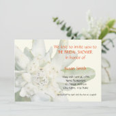 Edelweiss floral Bridal Shower Kaart (Staand voorkant)
