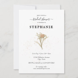 Edelweiss Floral Bridal Shower Kaart