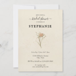 Edelweiss Floral Bridal Shower Kaart