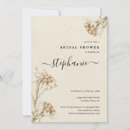 Edelweiss Floral Bridal Shower Kaart