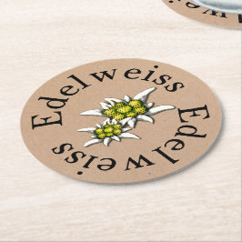 Edelweiss Floral Paper Onderzetters