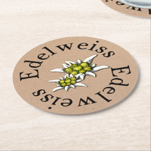 Edelweiss Floral Paper Onderzetters