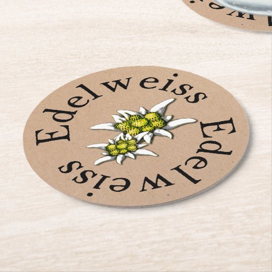Edelweiss Floral Paper Onderzetters (Gebogen)