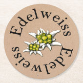 Edelweiss Floral Paper Onderzetters (Voorkant)
