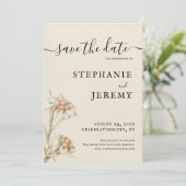 Edelweiss  Floral sparen de Uitnodiging van de Dat (Staand voorkant)