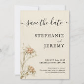 Edelweiss  Floral sparen de Uitnodiging van de Dat (Voorkant)