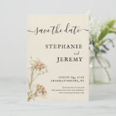 Edelweiss  Floral sparen de Uitnodiging van de Dat (Staand voorkant)