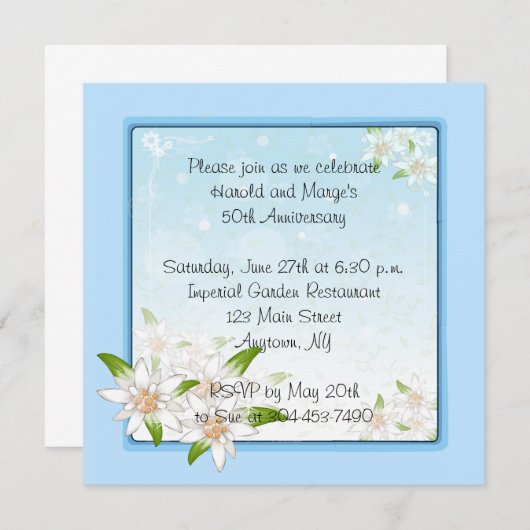 Edelweiss Flower Kaart (Voorkant / Achterkant)