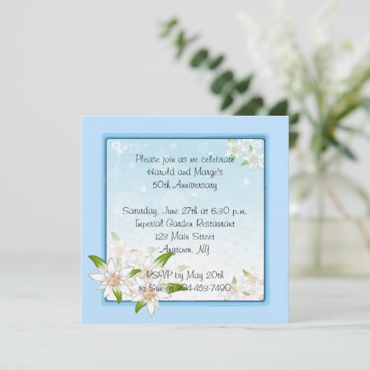 Edelweiss Flower Kaart (Staand voorkant)