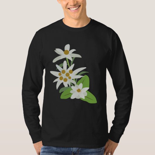 Edelweiss Flower Mountain Flowers Switzerland Aust T-shirt (Voorkant)