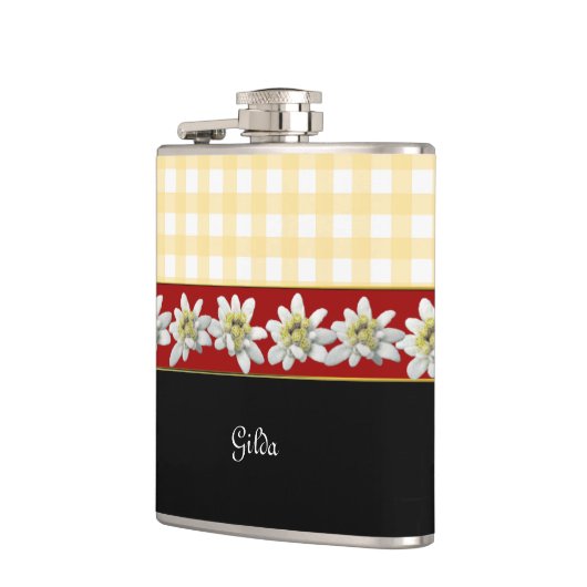 Edelweiss Flowers Custom Flask Heupfles (Links)