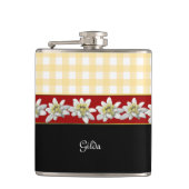 Edelweiss Flowers Custom Flask Heupfles (Voorkant)