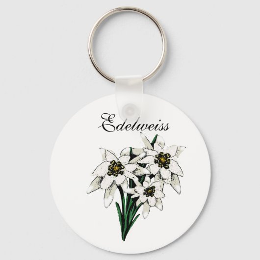 Edelweiss Flowers Sleutelhanger (Voorkant)
