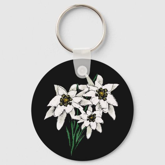 Edelweiss Flowers Sleutelhanger (Voorkant)