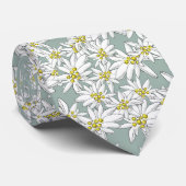 Edelweiss Hand-Drawn Salzburg Alpine Swiss Alps Stropdas (Opgerold)