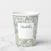 Edelweiss Handgetekende Gepersonaliseerde Waterver Papieren Bekers (Achterkant)