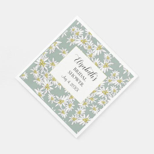 Edelweiss handleiding-geïllustreerde persoonlijke  servet (Hoek)